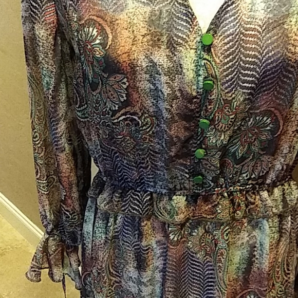 Hillary Scott LaBellum chiffon maxi dress, S - Picture 3 of 14